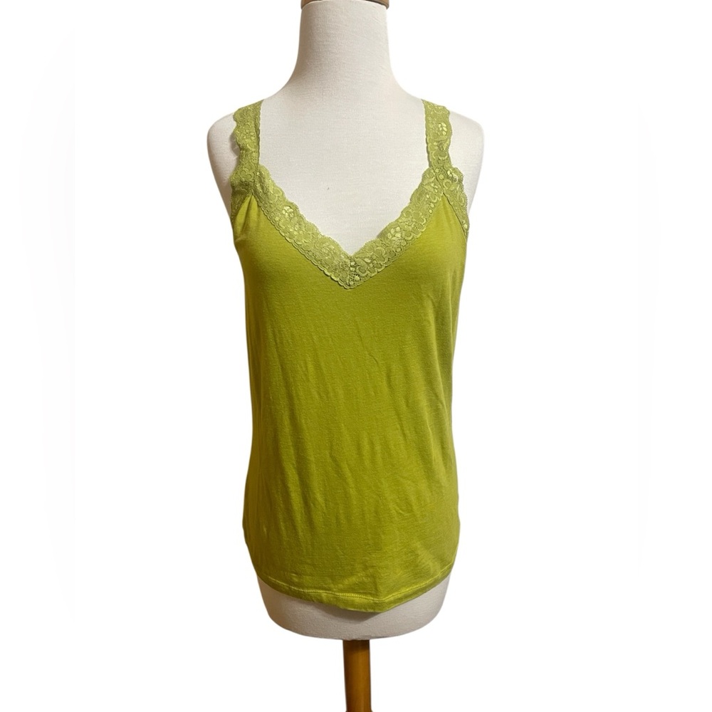 Kersh Y2K Lime Green Lace Tank Top